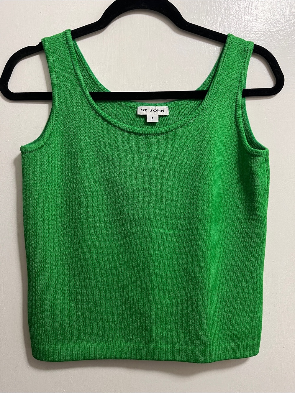 St. John Bright Green Knit Tank